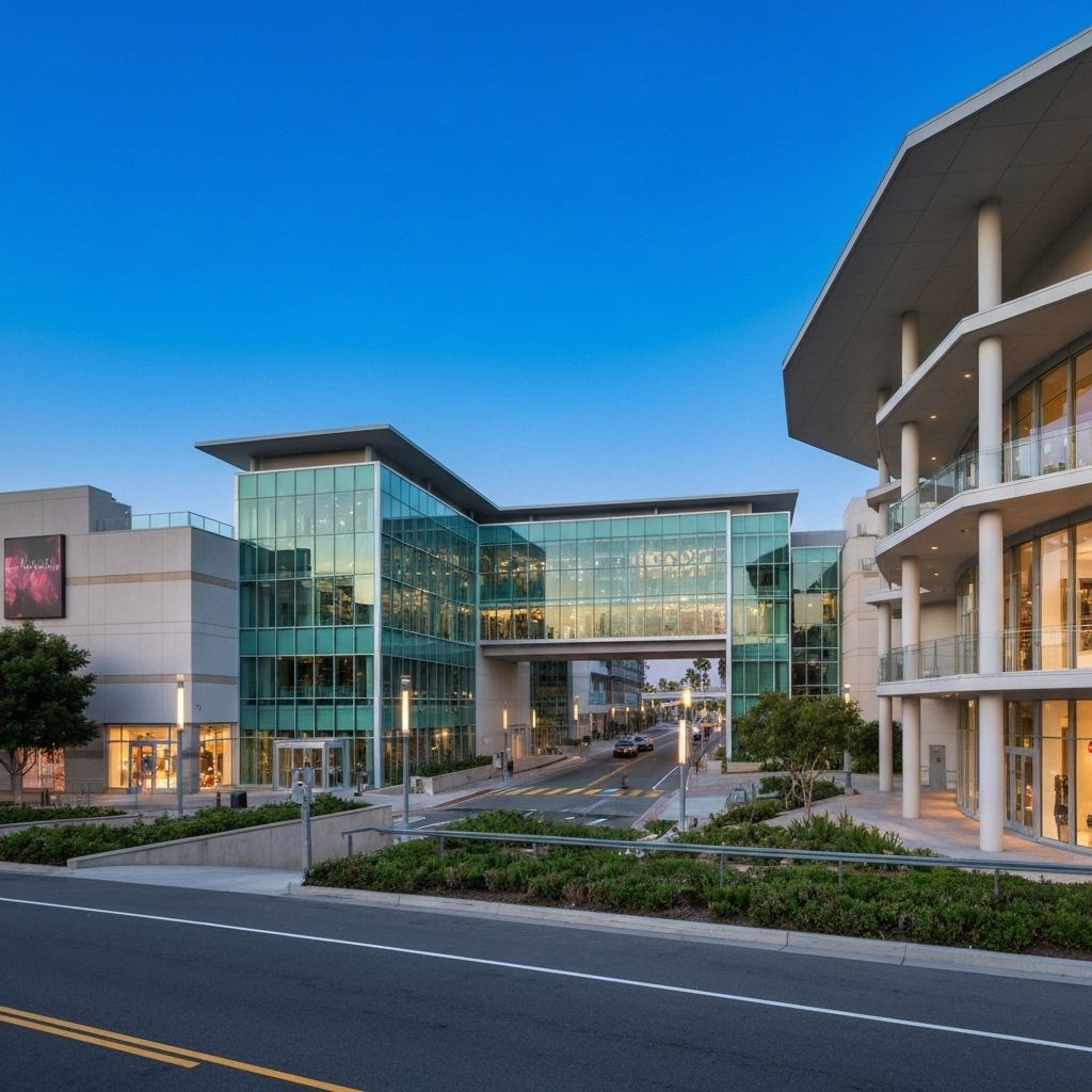 South Coast Plaza shopping center in Costa Mesa